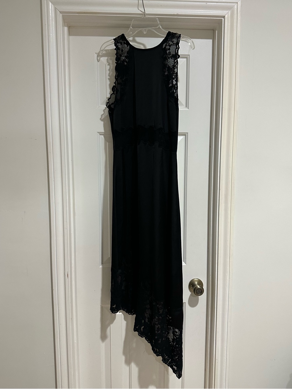 H&M Black Lace-Trim Asymmetrical Dress